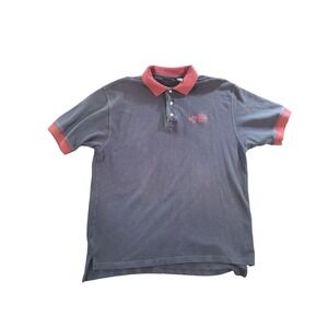 Vintage Cheers Boston Polo Men Sz XL CYRK Clothing Blue Maroon Casual Embroidere